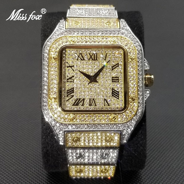 Miss Fox | Square Full Crystal Watch