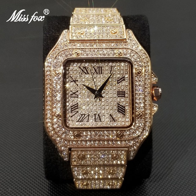 Miss Fox | Square Full Crystal Watch