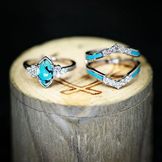 Dream Turquoise Ring Set