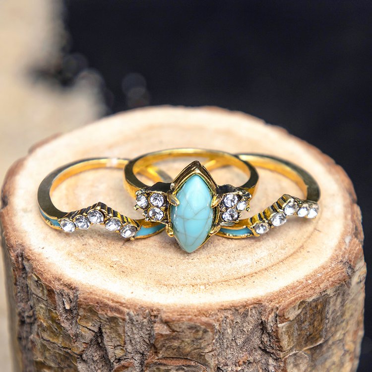 Dream Turquoise Ring Set