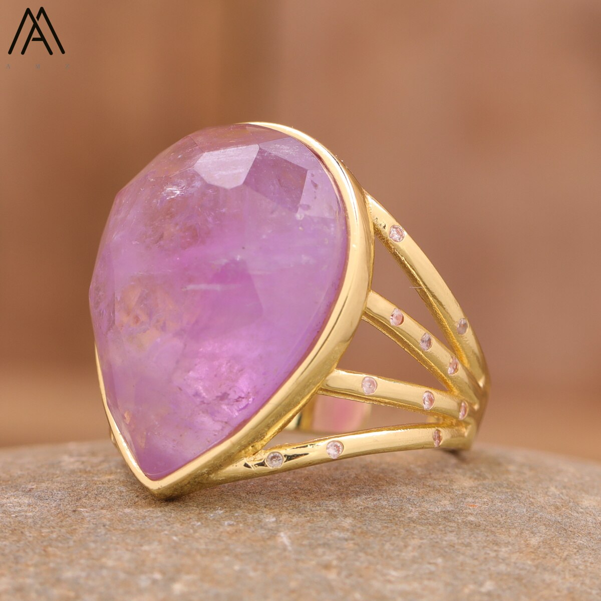 Teardrop Stone Ring