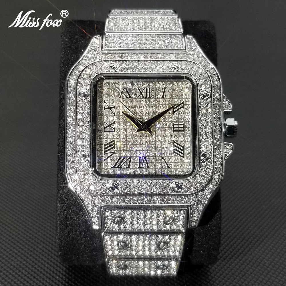 Miss Fox | Square Full Crystal Watch